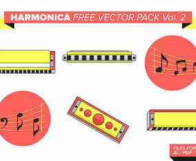 Harmonica Free Vector Pack Vol. 2
