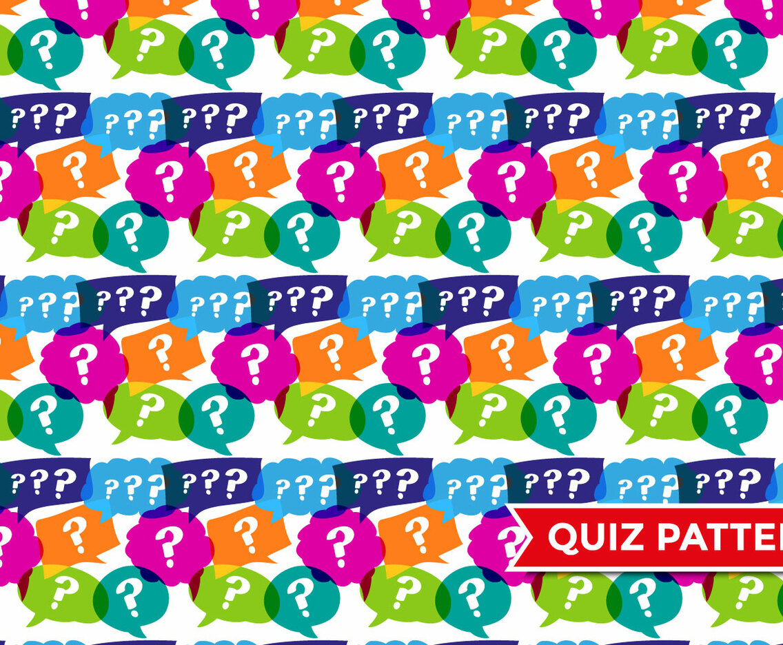 Trivia Quiz Pattern Vector
