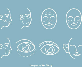 Cosmetic Plastic Surgery Icons