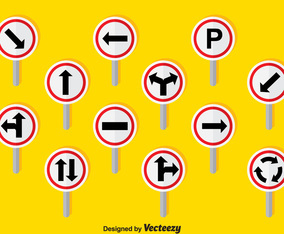 Road Signs Set Vector