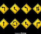 Road Signs Collection Vector