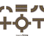 Roads Collection Set Vector