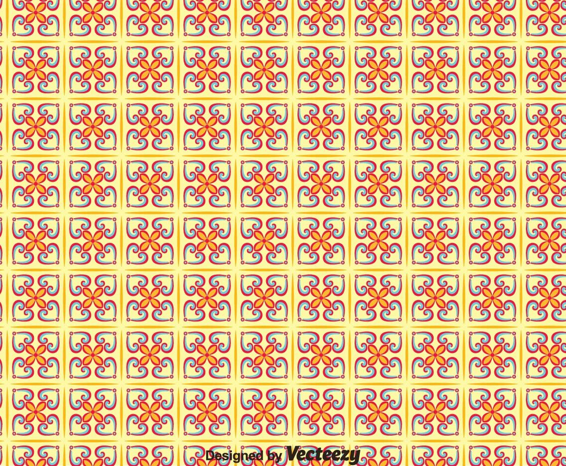 Traditional Portuguese Tiles Seamless Pattern