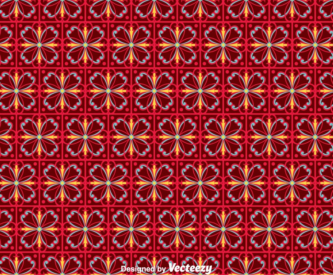 Flower Portuguese Tiles Pattern