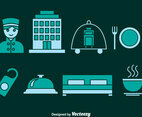 Hotel Element Icons Vector