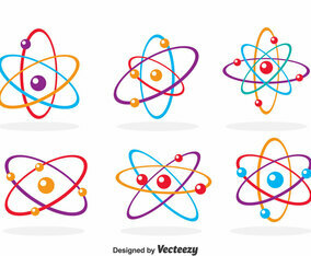 Colorful Atom Icons
