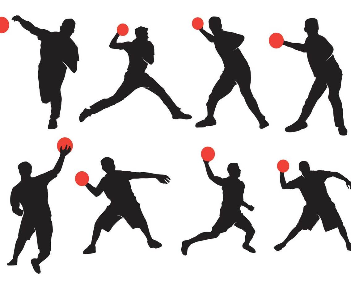Active Dodgeball Silhouette