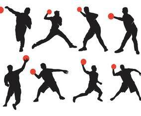 Active Dodgeball Silhouette