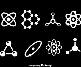 Atom White Icons