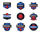 Free Dodge Ball Badges Vector