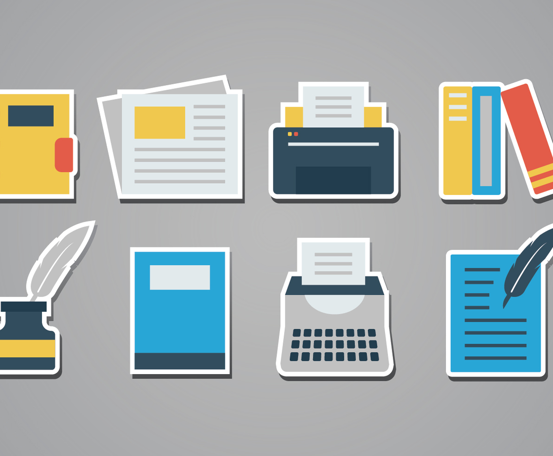 Free Writer Sticker Icons