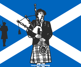 Free Vector Scottish Bagpiper