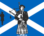 Free Vector Scottish Bagpiper