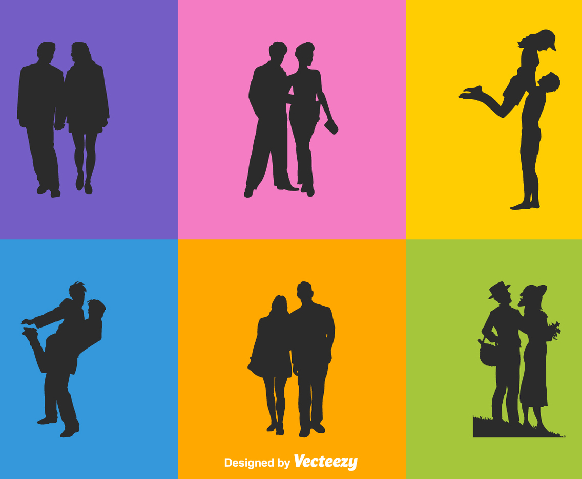 Free Vector Man And Woman Silhouettes