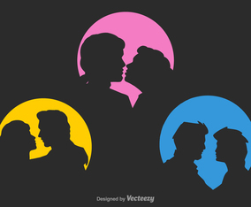 Free Vector Couple Silhouettes