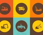 Free Vector Construction Truck Icons