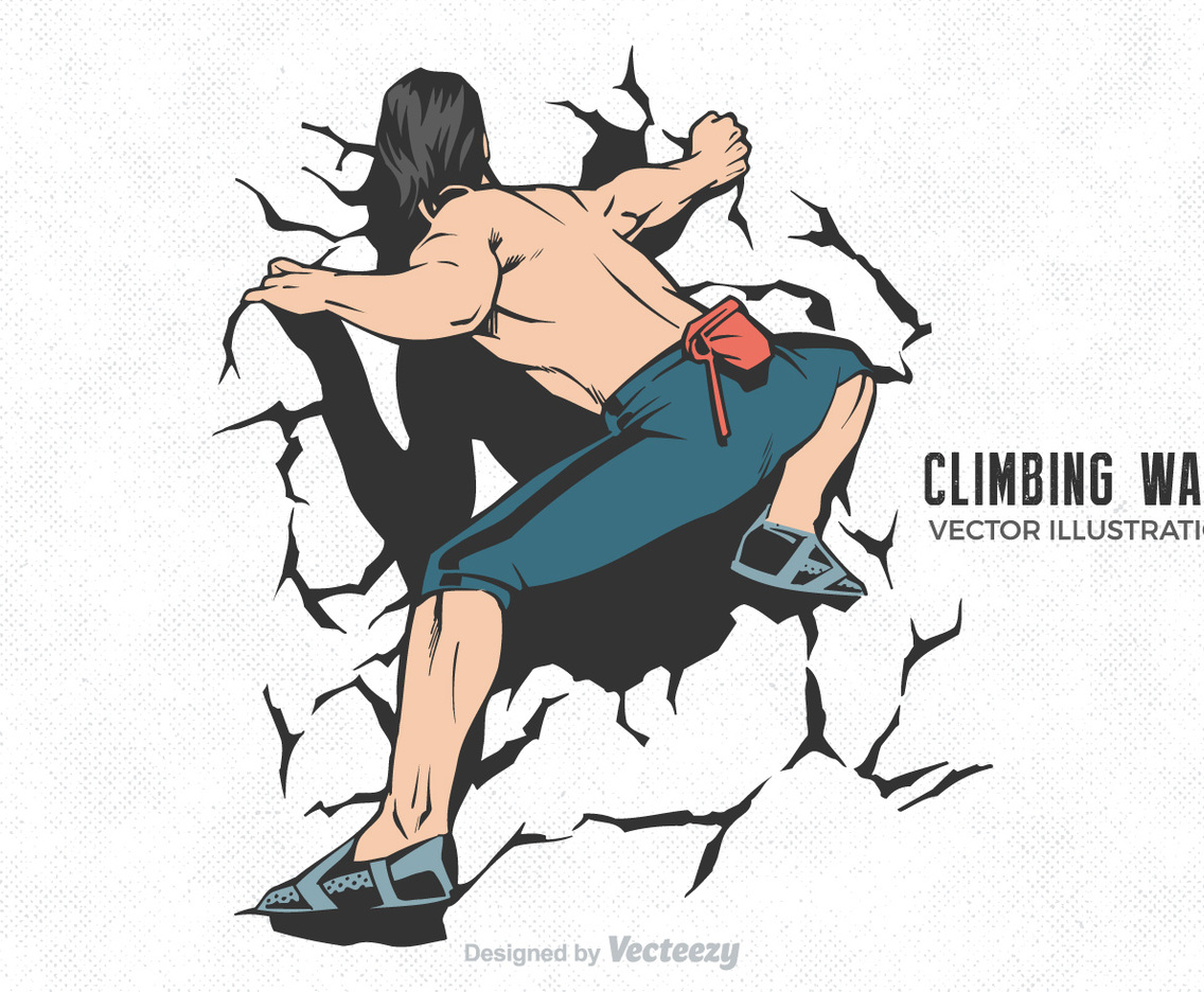 Free Vector Climbing Wall Illustration