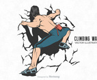 Free Vector Climbing Wall Illustration
