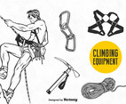 Free Vector Climbing Equipment Set