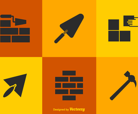 Free Vector Bricklayer Tools Icons