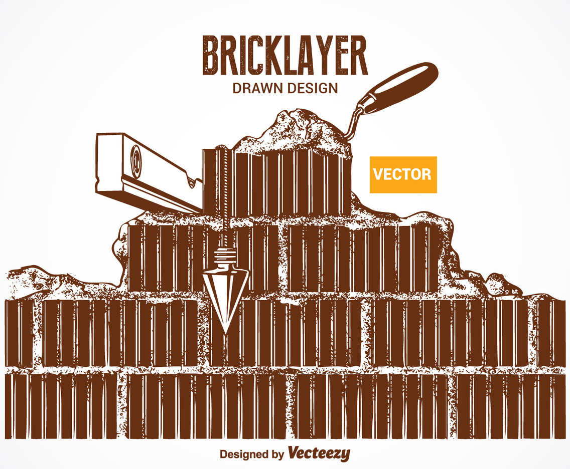 Free Vector Bricklayer Design