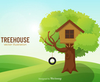 Free Treehouse Vector Illustration