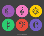 Free Musical Notes Vector Icons