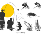 Free Fly Fishing Vector Set