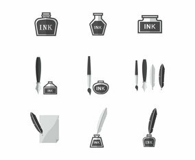Free Ink Pot Vector
