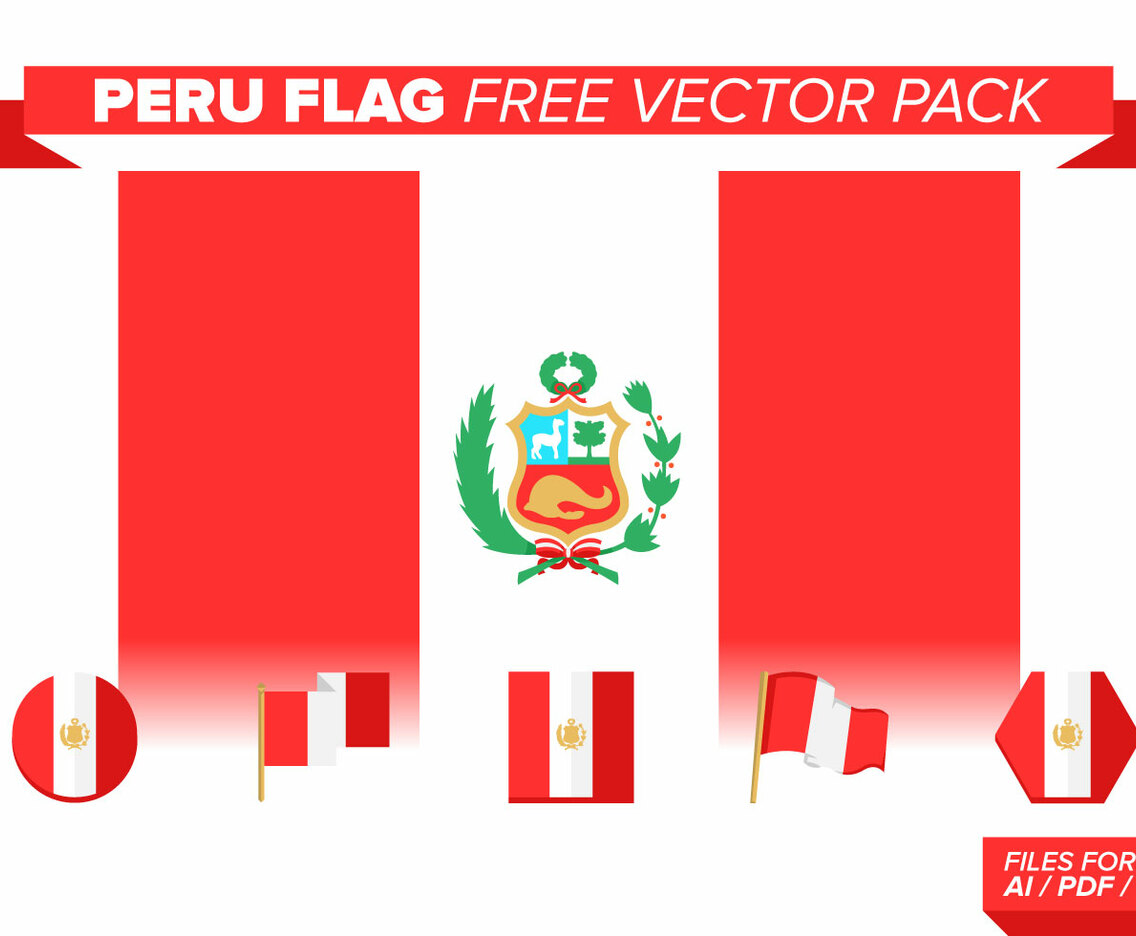 Peru Flag Free Vector Pack