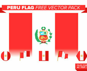 Peru Flag Free Vector Pack