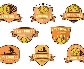 Lawn Bowls Badge Set