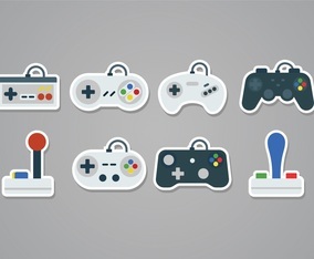 Free Gaming Joystick Sticker Icons
