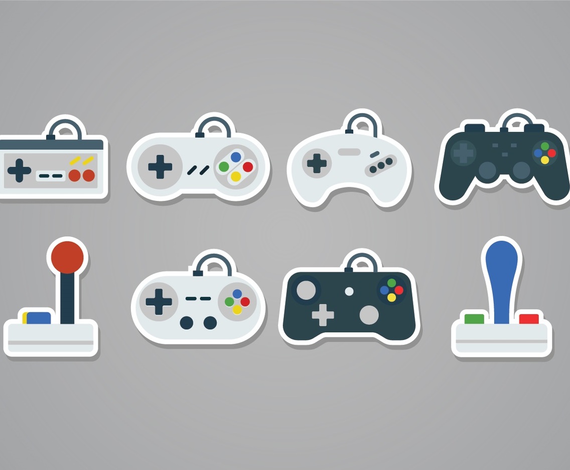 Free Gaming Joystick Sticker Icons