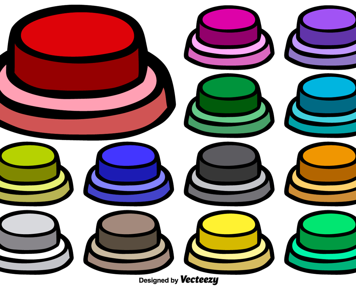 Collection Of Vector Hand-Drawn Arcade Buttons