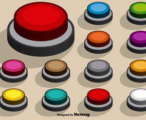 Collection Of Vector Colorful Arcade Buttons