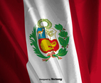 Realistic Vector Illustration Of The Peru Flag