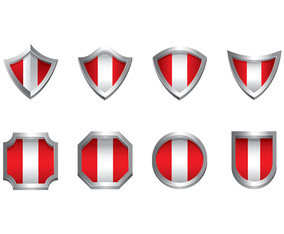 PERU FLAG ICON VECTOR