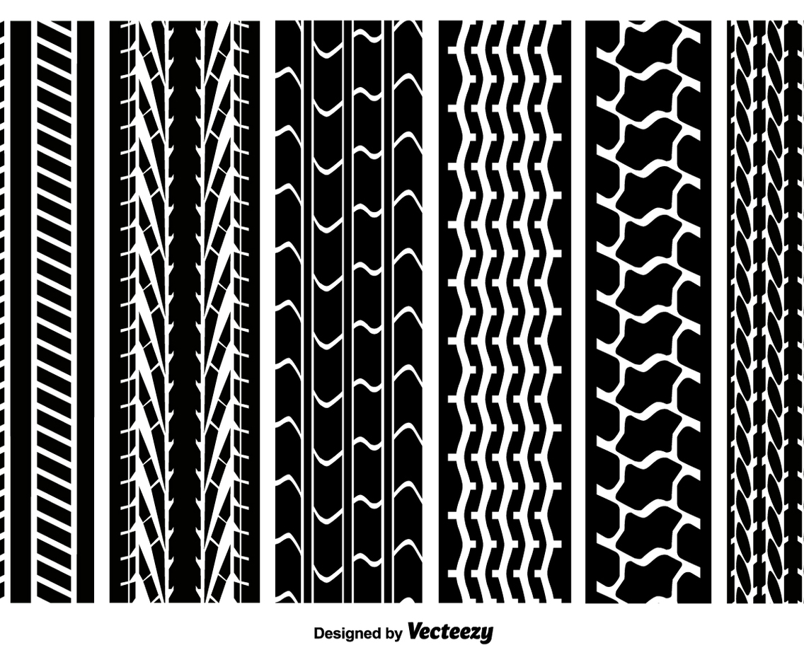 Seamless Tire Marks Vector Pack