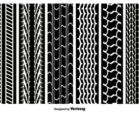 Seamless Tire Marks Vector Pack
