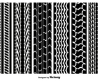 Seamless Tire Marks Vector Pack