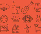 Spain Line Icons