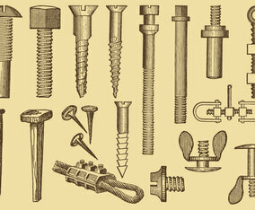 Screw And Nail Drawings