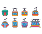 Cable Car Flat Icon