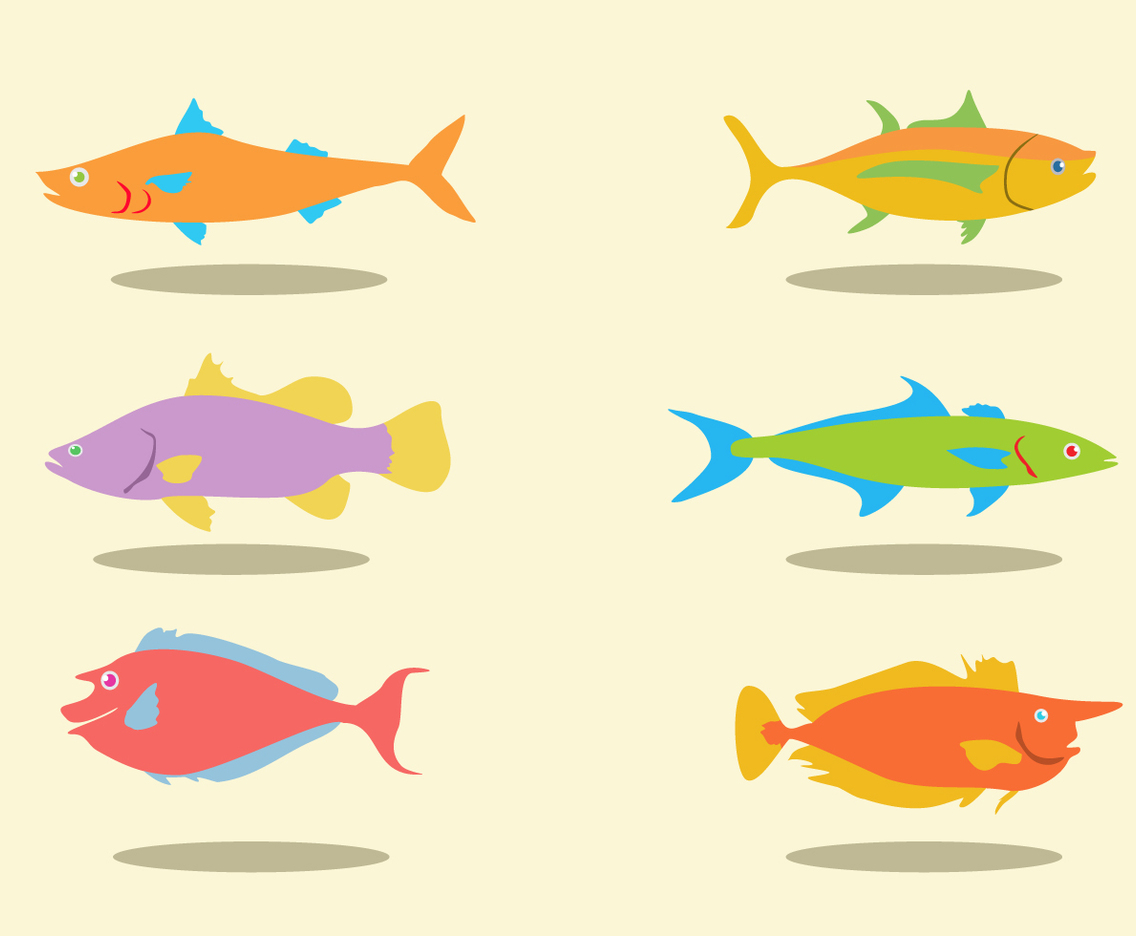 Various Fishes Vector