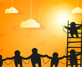 Working Together Illustration Vector