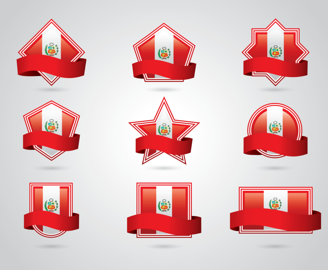 Flag Vector Set for Peru