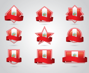Flag Vector Set for Peru