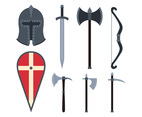 Set Of Templar Vector