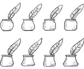 Free Ink Pot Vectors